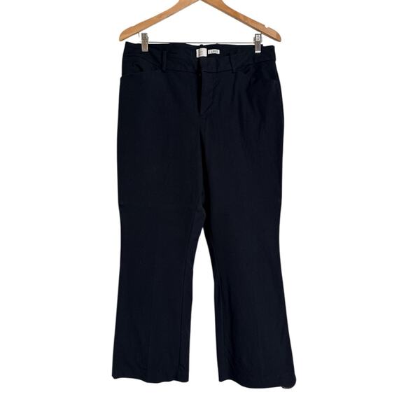 A New Day Women's High Waisted Stretch Office Work Cropped Pants Size 14 Black - Picture 1 of 6